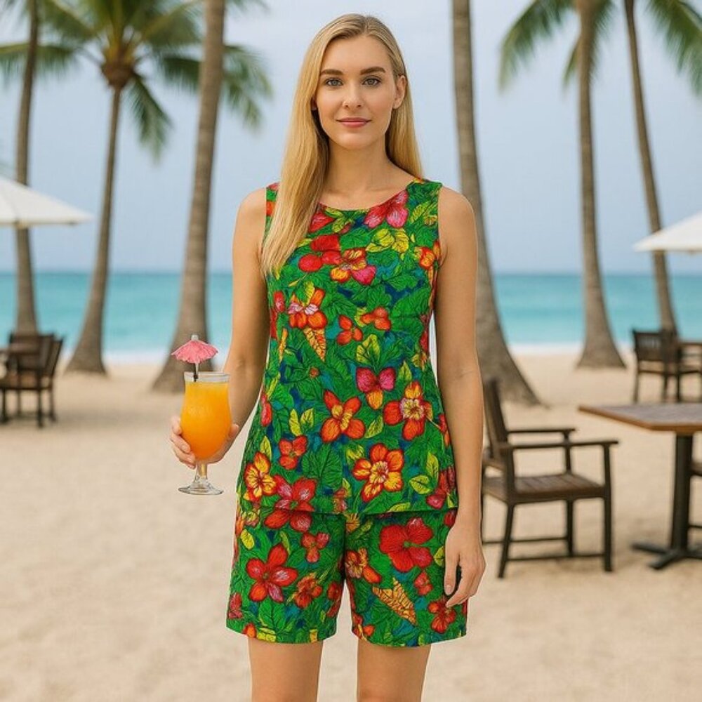Bon Worth Tropical 2 Piece Short & Top Set